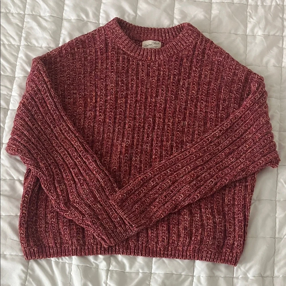Universal Thread Maroon Ribbed Sweater - Picture 1 of 1